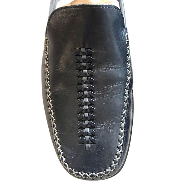 Cole Haan Pull On Loafer Navy Blue with Blue Gray Trim Stitching Size 7.5B - Picture 2 of 8